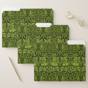 William Morris Brother Rabbit Sage Green Black File Folder