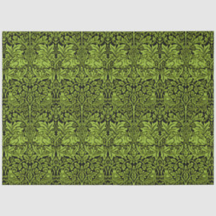 William Morris Brother Rabbit Sage Green Black Tissue Paper