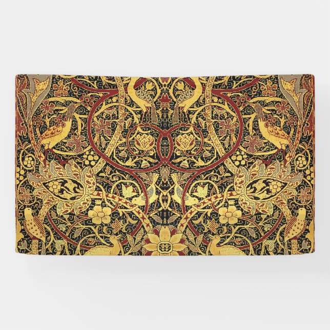 William Morris Bullerswood Faux Tapestry Banner (Horizontal)
