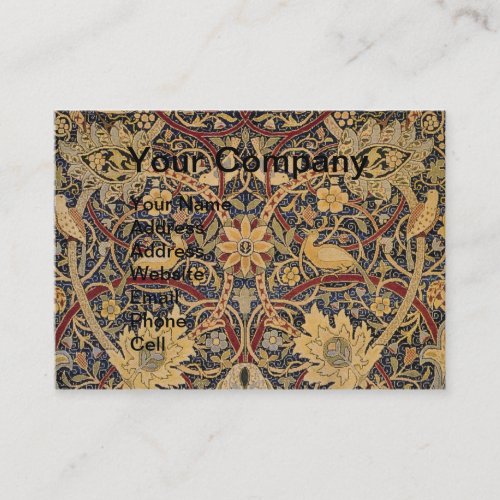 William Morris Bullerswood Faux Tapestry  Business Card