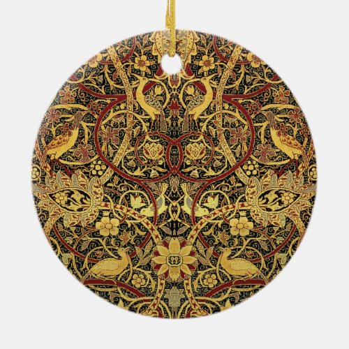 William Morris Bullerswood Faux Tapestry  Ceramic Ornament