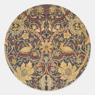 William Morris Bullerswood Faux Tapestry Classic Round Sticker