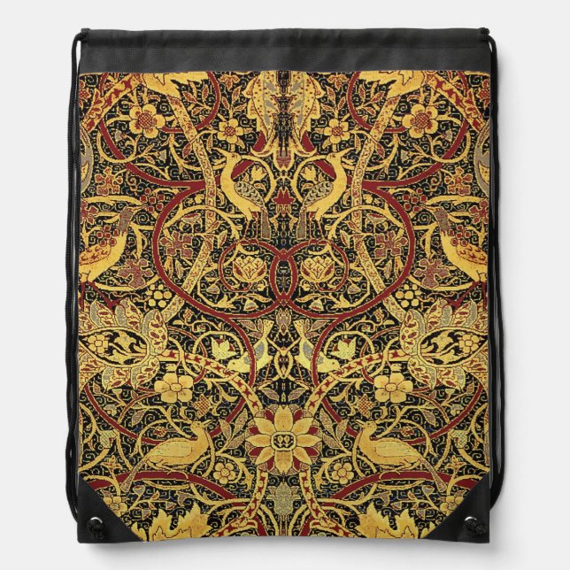 William Morris Bullerswood Faux Tapestry Drawstring Bag (Front)