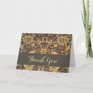 William Morris Bullerswood Faux Tapestry Letterpress Thank You Card