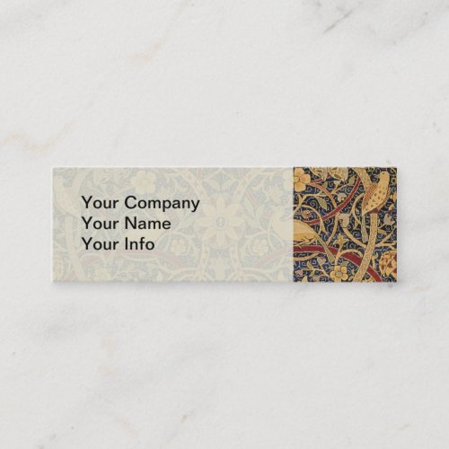 William Morris Bullerswood Faux Tapestry  Mini Business Card