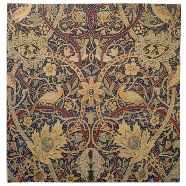 William Morris Bullerswood Faux Tapestry Napkin (Front)