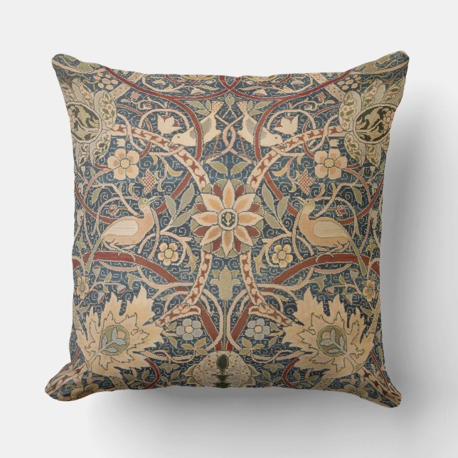 William Morris Bullerswood Faux Tapestry Outdoor Pillow (Front)