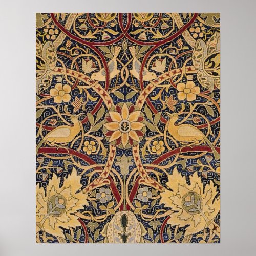 William Morris Bullerswood Faux Tapestry  Poster
