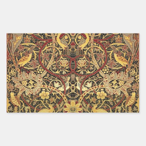 William Morris Bullerswood Faux Tapestry  Rectangular Sticker