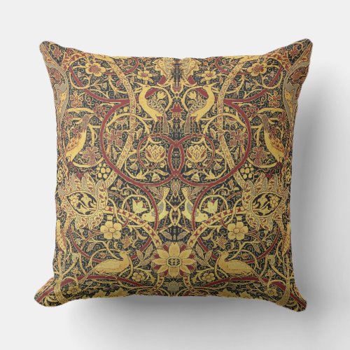 William Morris Bullerswood Faux Tapestry  Throw Pillow