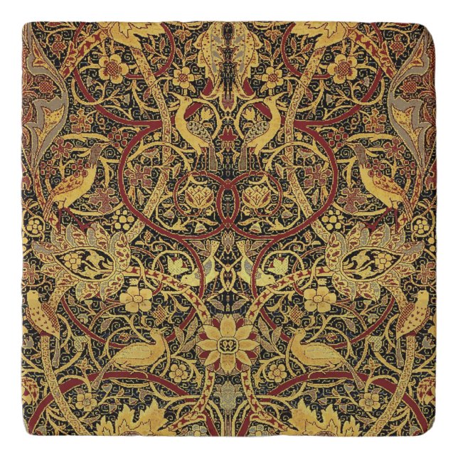 William Morris Bullerswood Faux Tapestry Trivet (Front)