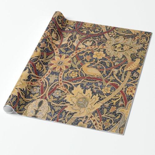 William Morris Bullerswood Faux Tapestry  Wrapping Paper