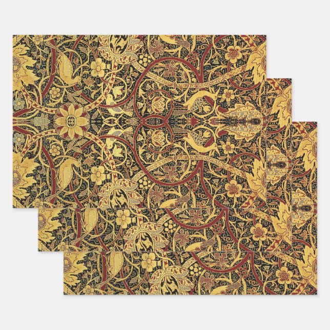 William Morris Bullerswood Faux Tapestry Wrapping Paper Sheets (Set)