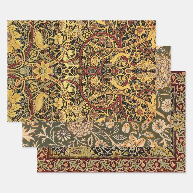 William Morris Bullerswood Faux Tapestry Wrapping Paper Sheets (Set)