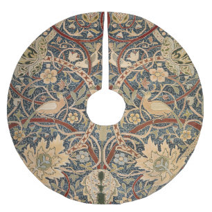 William Morris Bullerswood Vintage Bird Art Brushed Polyester Tree Skirt