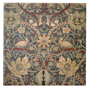 William Morris Bullerswood Vintage Bird Art Ceramic Tile