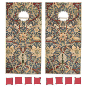 William Morris Bullerswood Vintage Bird Art Cornhole Set