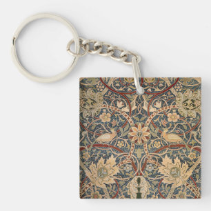 William Morris Bullerswood Vintage Bird Art Keychain