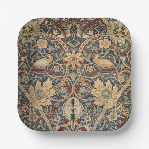 William Morris Bullerswood Vintage Bird Art Paper Plates