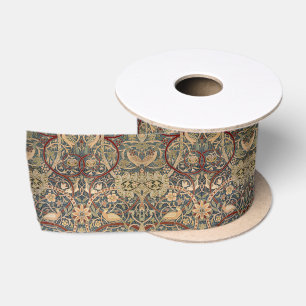 William Morris Bullerswood Vintage Bird Art Satin Ribbon