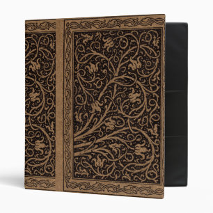 William Morris Campion Tooled Leather Damask 3 Ring Binder