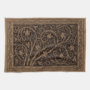 William Morris Campion Tooled Leather Damask Kitchen Towel