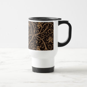 William Morris Campion Tooled Leather Damask Travel Mug