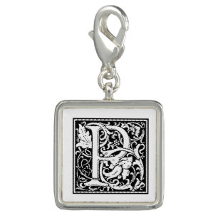 William Morris Capital Letter P Charm