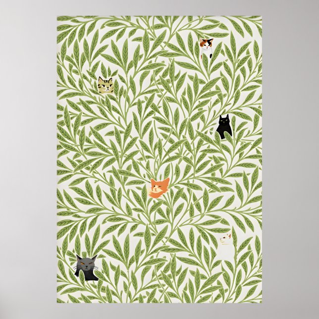 William Morris Cat Poster (Front)