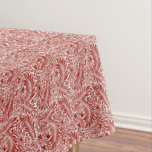 William Morris Cherry Red Larkspur Pattern Tablecloth