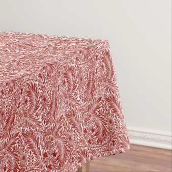 William Morris Cherry Red Larkspur Pattern Tablecloth by encore_arts at Zazzle