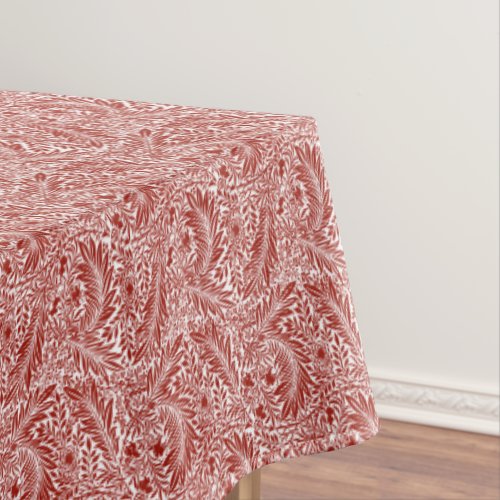William Morris Cherry Red Larkspur Pattern Tablecloth