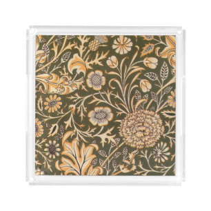 William Morris Cherwell Antique Floral Pattern Acrylic Tray