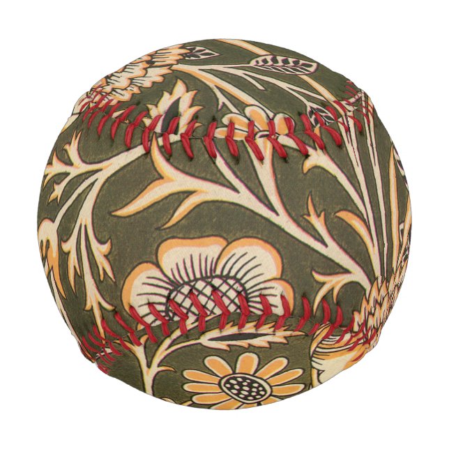 William Morris Cherwell Antique Floral Pattern Baseball (Front)