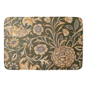 William Morris Cherwell Antique Floral Pattern Bath Mat