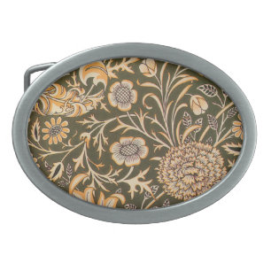 William Morris Cherwell Antique Floral Pattern Belt Buckle