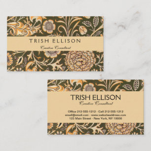 William Morris Cherwell Antique Floral Pattern Business Card