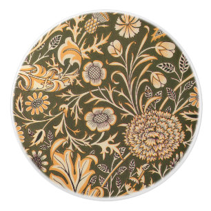 William Morris Cherwell Antique Floral Pattern Ceramic Knob