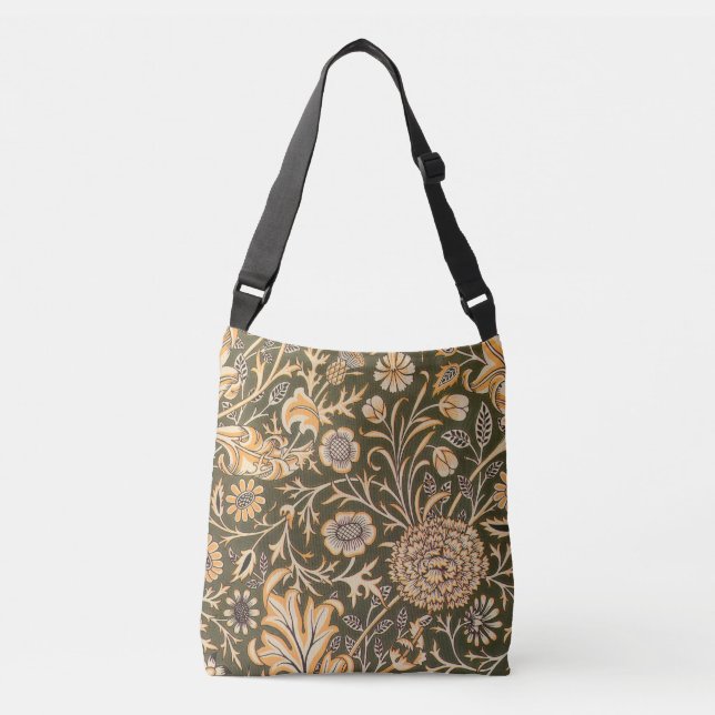William Morris Cherwell Antique Floral Pattern Crossbody Bag (Front)