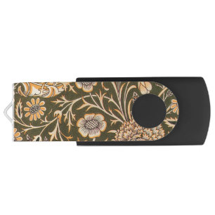 William Morris Cherwell Antique Floral Pattern Flash Drive