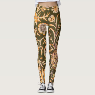 William Morris Cherwell Antique Floral Pattern Leggings