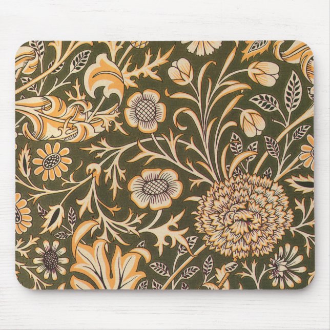 William Morris Cherwell Antique Floral Pattern Mouse Pad (Front)