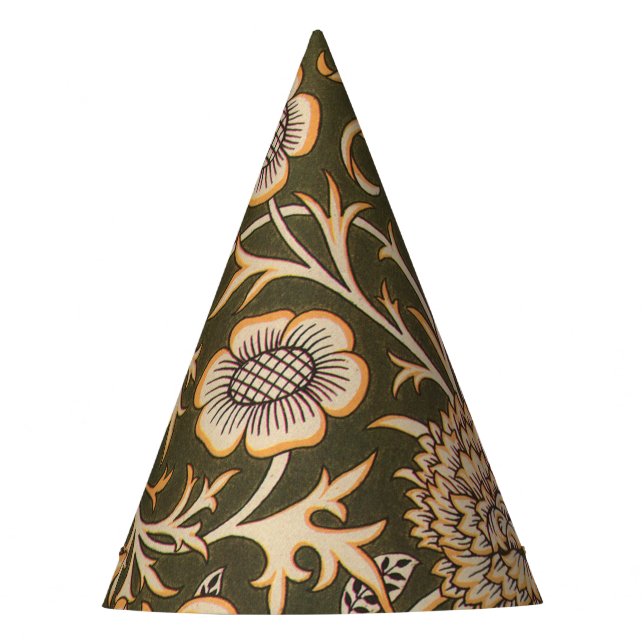 William Morris Cherwell Antique Floral Pattern Party Hat (Front)