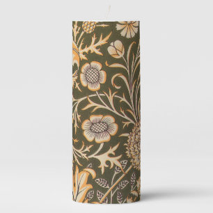 William Morris Cherwell Antique Floral Pattern Pillar Candle