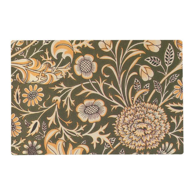 William Morris Cherwell Antique Floral Pattern Placemat (Front)