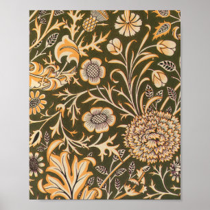 William Morris Cherwell Antique Floral Pattern Poster