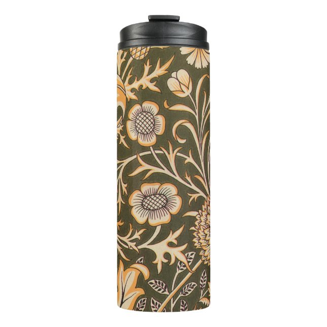 William Morris Cherwell Antique Floral Pattern Thermal Tumbler (Front)