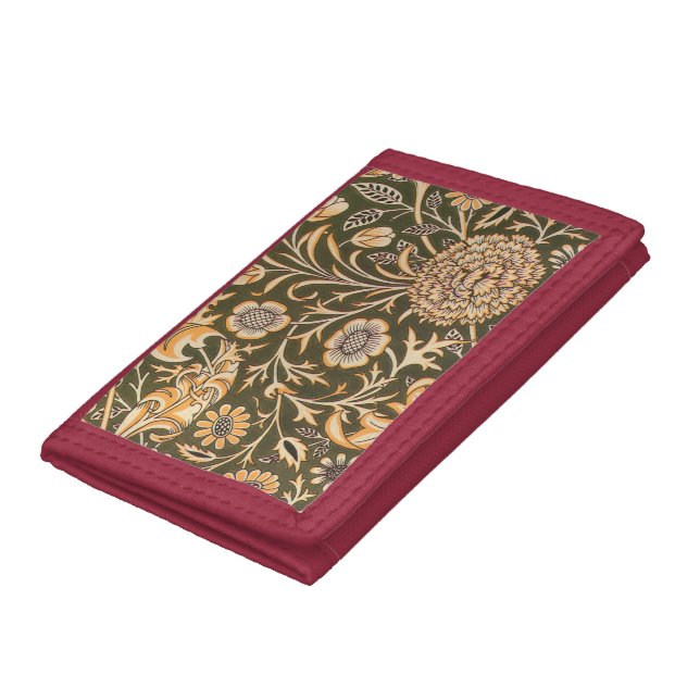 William Morris Cherwell Antique Floral Pattern Trifold Wallet (Bottom)
