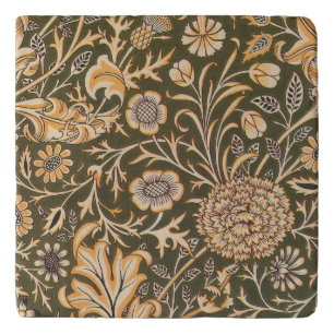 William Morris Cherwell Antique Floral Pattern Trivet