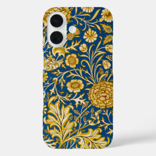 William Morris Cherwell Floral Pattern Blue iPhone 16 Case